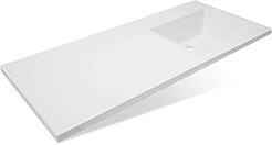 Style Line Тумба с раковиной Даллас 120 R Люкс, белая PLUS эмаль – фотография-17